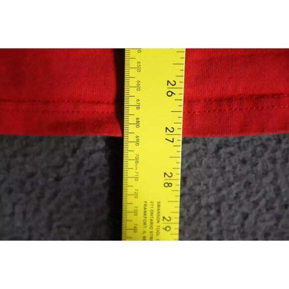 Vintage Champion T-Shirt Mens M Red Crew Neck Spell Out Logo Embroidered Cotton - Picture 8 of 9
